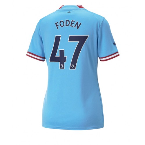Manchester City Phil Foden #47 Hjemmedrakt Kvinner 2022-23 Kortermet Manchester City Phil Foden #47 Hjemmedrakt Kvinner 2022-23 Kortermet